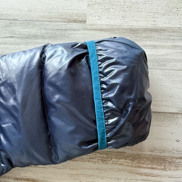 Patagonia Hi-Loft Down Sweater Bunting Snowsuit Infant 3-6 mos Navy Blue Warm - Picture 11 of 16